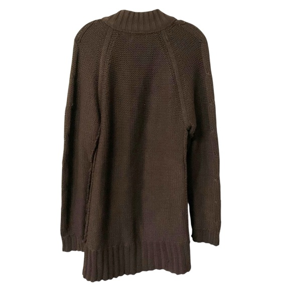 Lou‎ Lou Brown Kit Oversized Sweater L Women Fall Casual Lagenlook Zipper Heavy - Picture 4 of 10